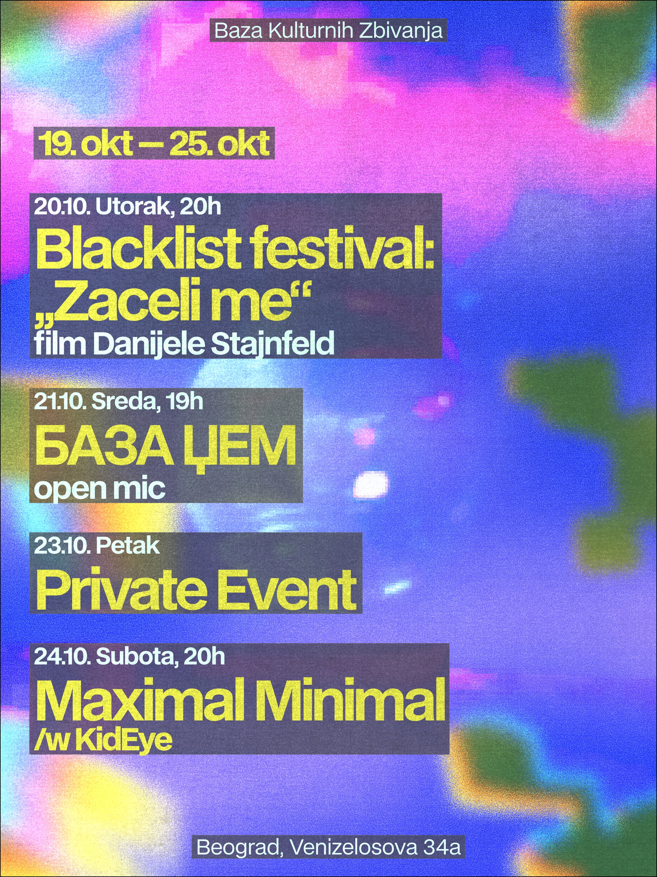 Maximal Minimal at Baza Kulturnih Zbivanja — Oct 24